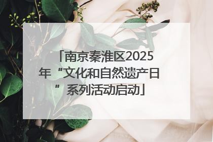 南京秦淮区2025年“文化和自然遗产日”系列活动启动