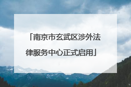 南京市玄武区涉外法律服务中心正式启用