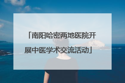 南阳哈密两地医院开展中医学术交流活动