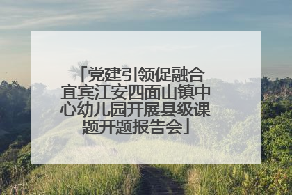 党建引领促融合 宜宾江安四面山镇中心幼儿园开展县级课题开题报告会
