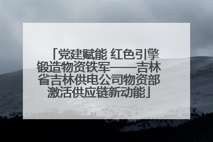 党建赋能 红色引擎锻造物资铁军——吉林省吉林供电公司物资部激活供应链新动能