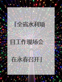 全省水利项目工作现场会在永春召开