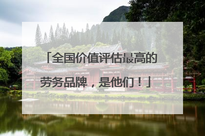 全国价值评估最高的劳务品牌，是他们！