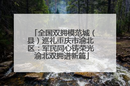 全国双拥模范城（县）巡礼重庆市渝北区：军民同心铸荣光 渝北双拥谱新篇