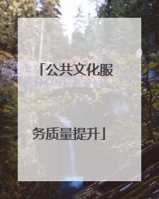 公共文化服务质量提升
