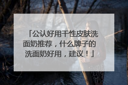 公认好用干性皮肤洗面奶推荐，什么牌子的洗面奶好用，建议！