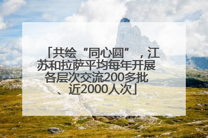 共绘“同心圆”，江苏和拉萨平均每年开展各层次交流200多批、近2000人次