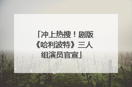 冲上热搜！剧版《哈利波特》三人组演员官宣
