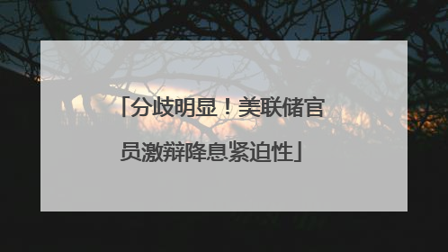分歧明显！美联储官员激辩降息紧迫性