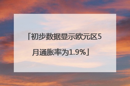 初步数据显示欧元区5月通胀率为1.9%