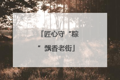 匠心守“粽”飘香老街