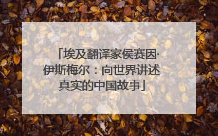 埃及翻译家侯赛因·伊斯梅尔：向世界讲述真实的中国故事