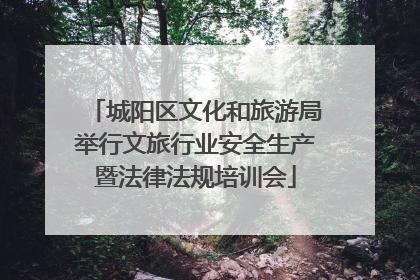 城阳区文化和旅游局举行文旅行业安全生产暨法律法规培训会