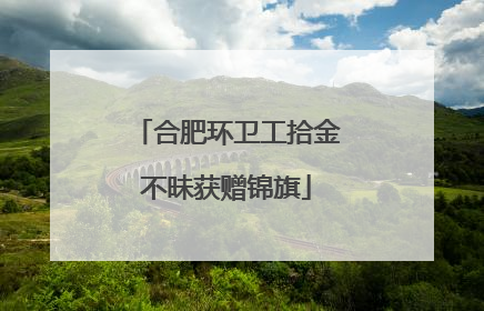 合肥环卫工拾金不昧获赠锦旗