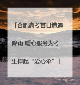 合肥高考首日遭遇降雨 暖心服务为考生撑起“爱心伞”