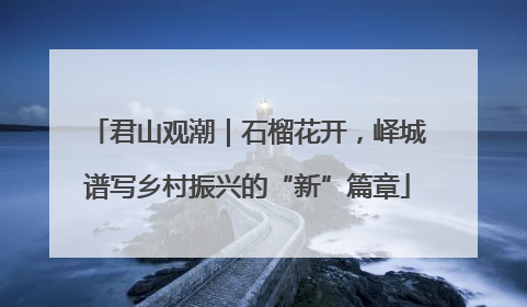 君山观潮｜石榴花开，峄城谱写乡村振兴的“新”篇章