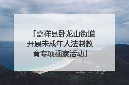 嘉祥县卧龙山街道开展未成年人法制教育专项视察活动