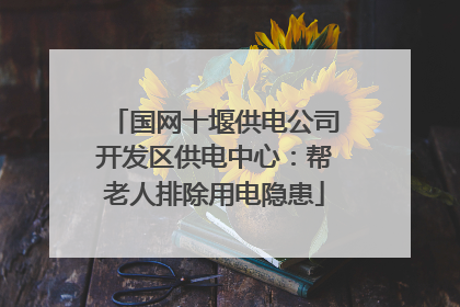 国网十堰供电公司开发区供电中心：帮老人排除用电隐患
