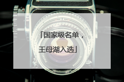 国家级名单，王母湖入选
