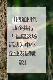 四通四到 政企共行！福建这场活动为中小企业发展赋能