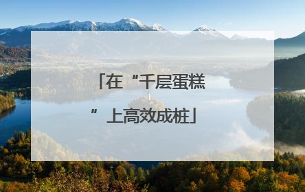 在“千层蛋糕”上高效成桩