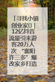 寻找小镇创业家㊱｜12亿抖音流量引来游客20万人次 “襄阳许三多”爆改家乡打造网红村