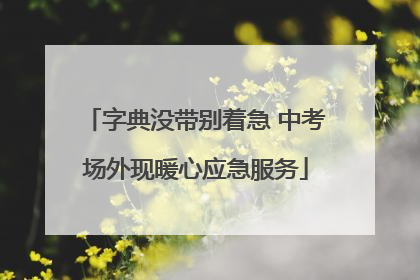 字典没带别着急 中考场外现暖心应急服务