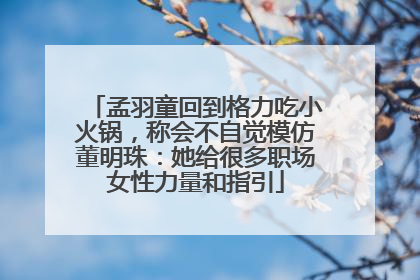 孟羽童回到格力吃小火锅，称会不自觉模仿董明珠：她给很多职场女性力量和指引