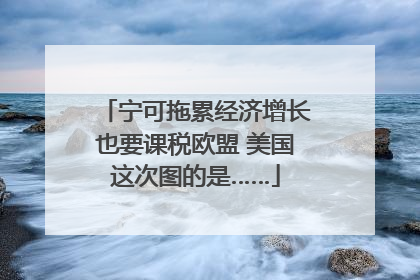 宁可拖累经济增长也要课税欧盟 美国这次图的是……