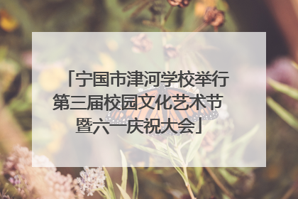 宁国市津河学校举行第三届校园文化艺术节暨六一庆祝大会