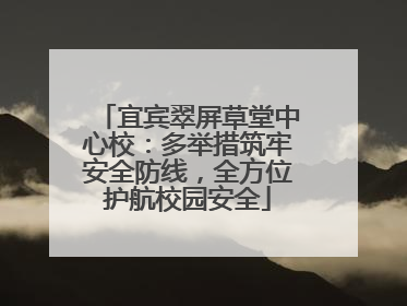 宜宾翠屏草堂中心校：多举措筑牢安全防线，全方位护航校园安全