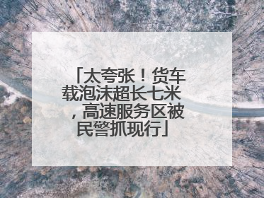 太夸张！货车载泡沫超长七米，高速服务区被民警抓现行