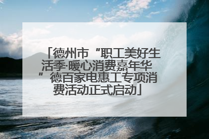 德州市“职工美好生活季·暖心消费嘉年华”德百家电惠工专项消费活动正式启动