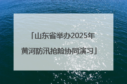 山东省举办2025年黄河防汛抢险协同演习
