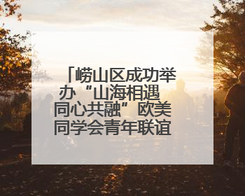 崂山区成功举办“山海相遇 同心共融”欧美同学会青年联谊活动