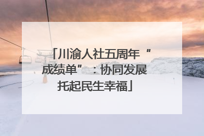 川渝人社五周年“成绩单”：协同发展托起民生幸福