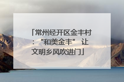 常州经开区金丰村：“和美金丰” 让文明乡风吹进门