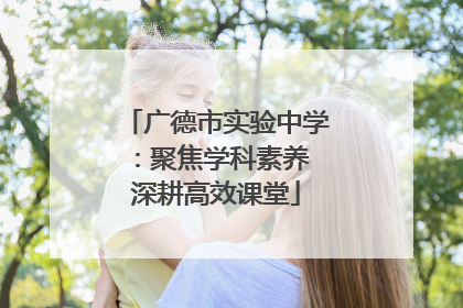 广德市实验中学：聚焦学科素养 深耕高效课堂
