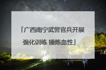 广西南宁武警官兵开展强化训练 锤炼血性