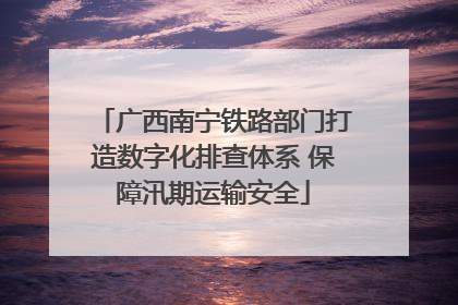 广西南宁铁路部门打造数字化排查体系 保障汛期运输安全