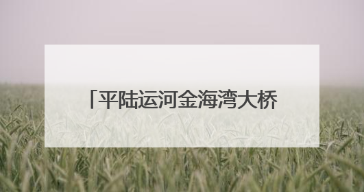 平陆运河金海湾大桥全桥拱肋顺利合龙