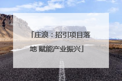 庄浪：招引项目落地 赋能产业振兴