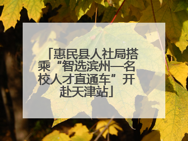惠民县人社局搭乘“智选滨州—名校人才直通车”开赴天津站