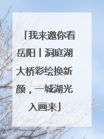 我来邀你看岳阳丨洞庭湖大桥彩绘换新颜，一城湖光入画来