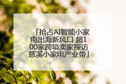 抢占AI智能小家电出海新风口 超100家跨境卖家探访慈溪小家电产业带