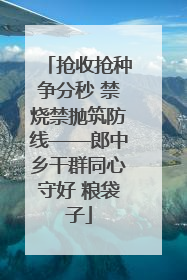 抢收抢种争分秒 禁烧禁抛筑防线——郎中乡干群同心守好 粮袋子