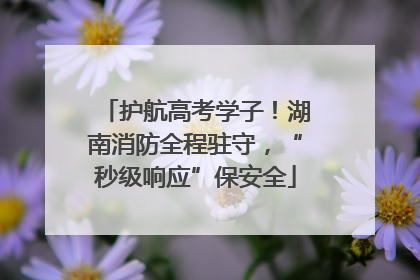 护航高考学子！湖南消防全程驻守，“秒级响应”保安全