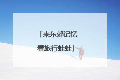来东郊记忆 看旅行蛙蛙