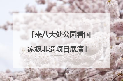 来八大处公园看国家级非遗项目展演