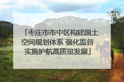 枣庄市市中区构建国土空间规划体系 强化监督实施护航高质量发展
